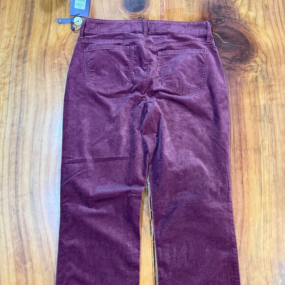 NEW NYDJ Women's Pants 8 Velvet Marilyn Straight Stretch Burgundy Lift W16 - Picture 8 of 8